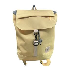 Lefrik Eco Friendly Backpack Butter Yellow Recycled Laptop Bag Sustainable